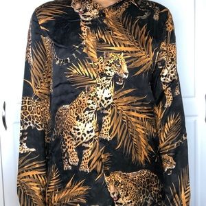 Topman premium leopard print slim fit size small